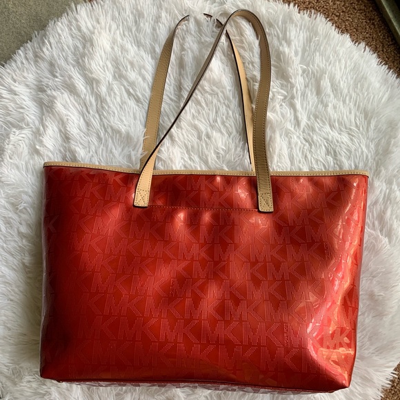 Red Michael Kors Tote - Picture 4 of 8